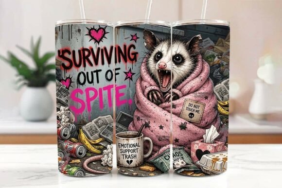 Download Cute Opossum 20oz Skinny Tumbler Wrap - 20oz skinny tumbler Collection