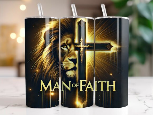 Download Faithful Christian Men 20oz Tumbler Wrap - Premium Bundle