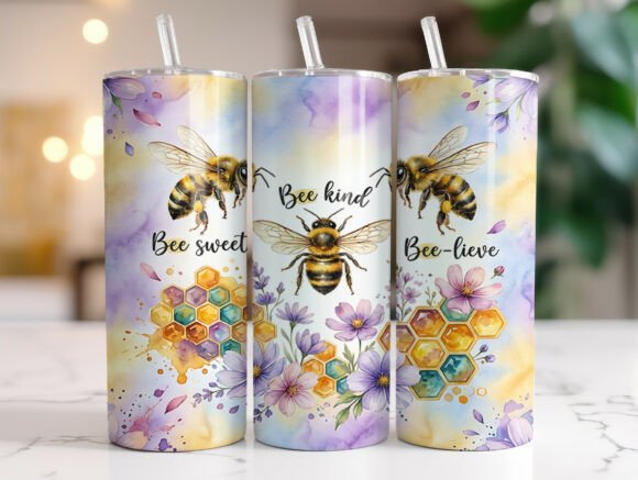 Download Bee 20oz Skinny Tumbler Wrap Sublimation - 20oz skinny tumbler Collection