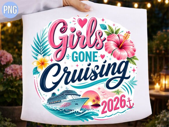 Download Retro Girls Cruise Trip PNG T-Shirt - Cruise trip Collection
