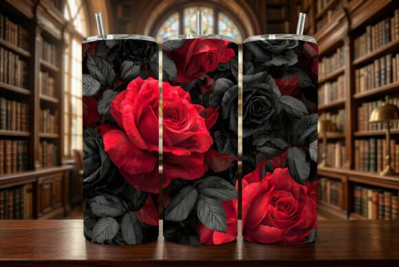 Download Red and Black Roses 20oz Skinny Tumbler - 20oz skinny tumbler Collection