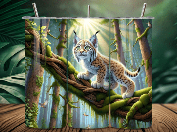Download Baby Lynx Wildcat Jungle Tumbler Wrap - Premium Resources