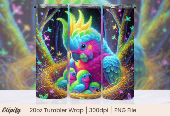 Download Fluorescent Cockatoo 20oz Skinny Tumbler - 20oz skinny tumbler Collection